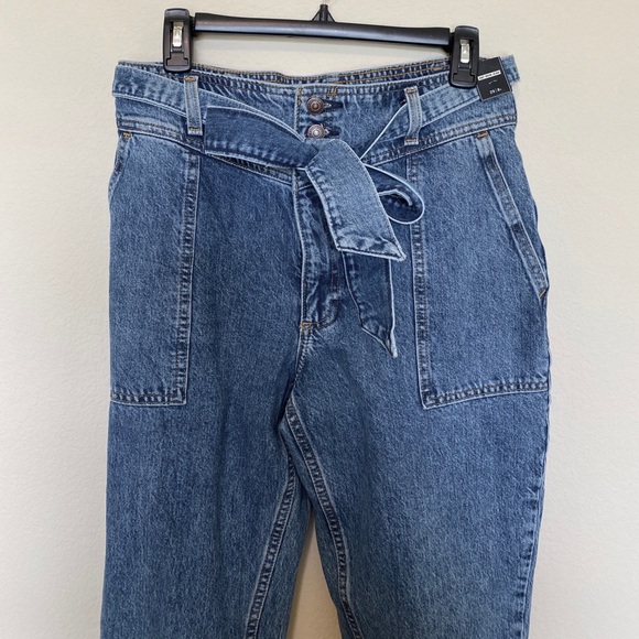 Abercrombie High Rise Paper Bag Tie Waist Jeans - Picture 3 of 4